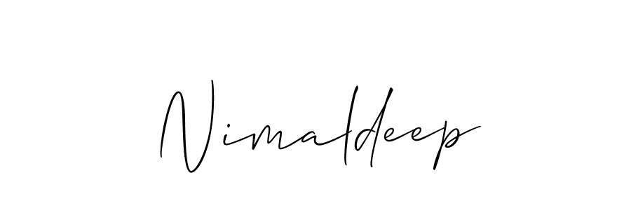 Best and Professional Signature Style for Nimaldeep. Allison_Script Best Signature Style Collection. Nimaldeep signature style 2 images and pictures png