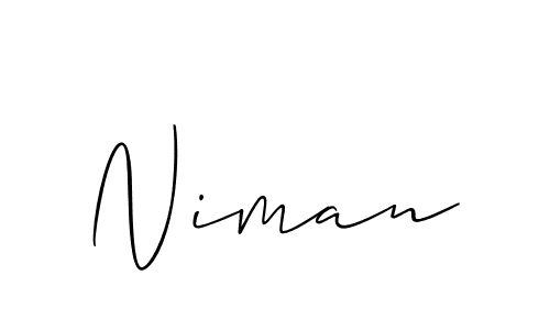 Also we have Niman name is the best signature style. Create professional handwritten signature collection using Allison_Script autograph style. Niman signature style 2 images and pictures png