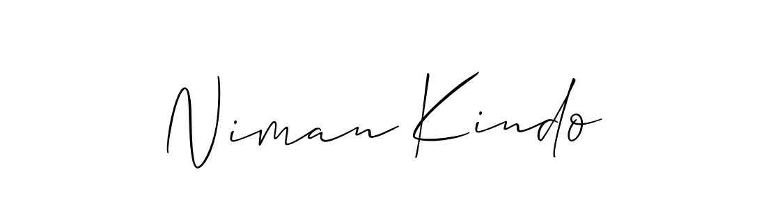 Also we have Niman Kindo name is the best signature style. Create professional handwritten signature collection using Allison_Script autograph style. Niman Kindo signature style 2 images and pictures png