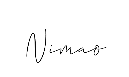 Design your own signature with our free online signature maker. With this signature software, you can create a handwritten (Allison_Script) signature for name Nimao. Nimao signature style 2 images and pictures png