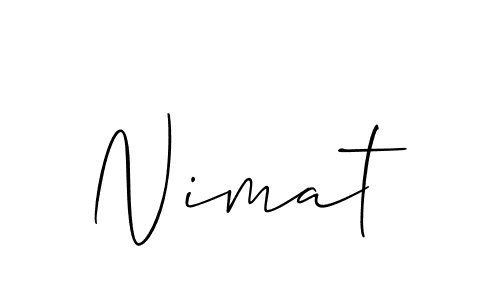 Allison_Script is a professional signature style that is perfect for those who want to add a touch of class to their signature. It is also a great choice for those who want to make their signature more unique. Get Nimat name to fancy signature for free. Nimat signature style 2 images and pictures png