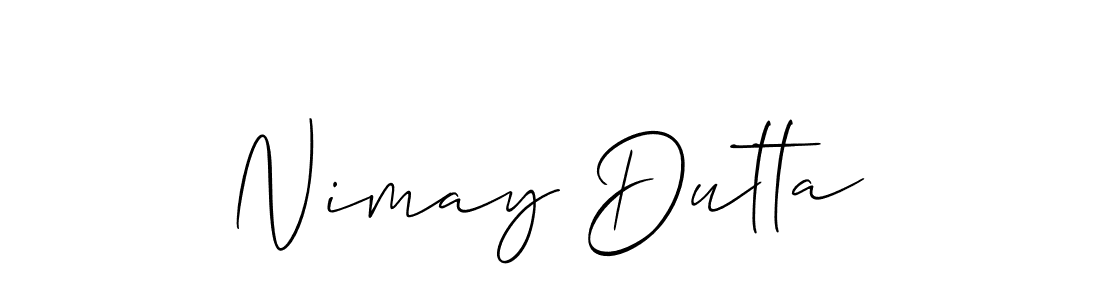 This is the best signature style for the Nimay Dutta name. Also you like these signature font (Allison_Script). Mix name signature. Nimay Dutta signature style 2 images and pictures png