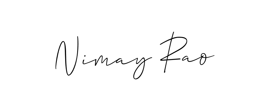 You can use this online signature creator to create a handwritten signature for the name Nimay Rao. This is the best online autograph maker. Nimay Rao signature style 2 images and pictures png