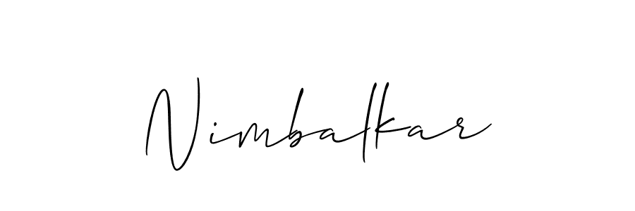 The best way (Allison_Script) to make a short signature is to pick only two or three words in your name. The name Nimbalkar include a total of six letters. For converting this name. Nimbalkar signature style 2 images and pictures png