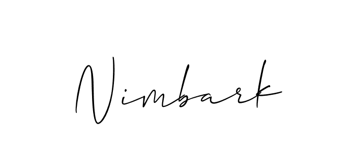 Allison_Script is a professional signature style that is perfect for those who want to add a touch of class to their signature. It is also a great choice for those who want to make their signature more unique. Get Nimbark name to fancy signature for free. Nimbark signature style 2 images and pictures png