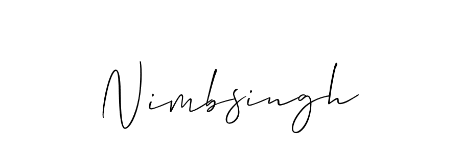 Create a beautiful signature design for name Nimbsingh. With this signature (Allison_Script) fonts, you can make a handwritten signature for free. Nimbsingh signature style 2 images and pictures png