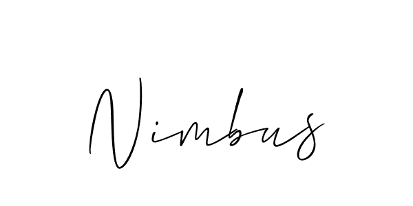 Design your own signature with our free online signature maker. With this signature software, you can create a handwritten (Allison_Script) signature for name Nimbus. Nimbus signature style 2 images and pictures png