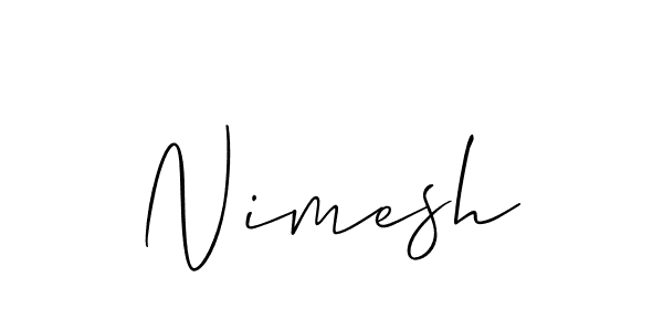 Design your own signature with our free online signature maker. With this signature software, you can create a handwritten (Allison_Script) signature for name Nimesh. Nimesh signature style 2 images and pictures png