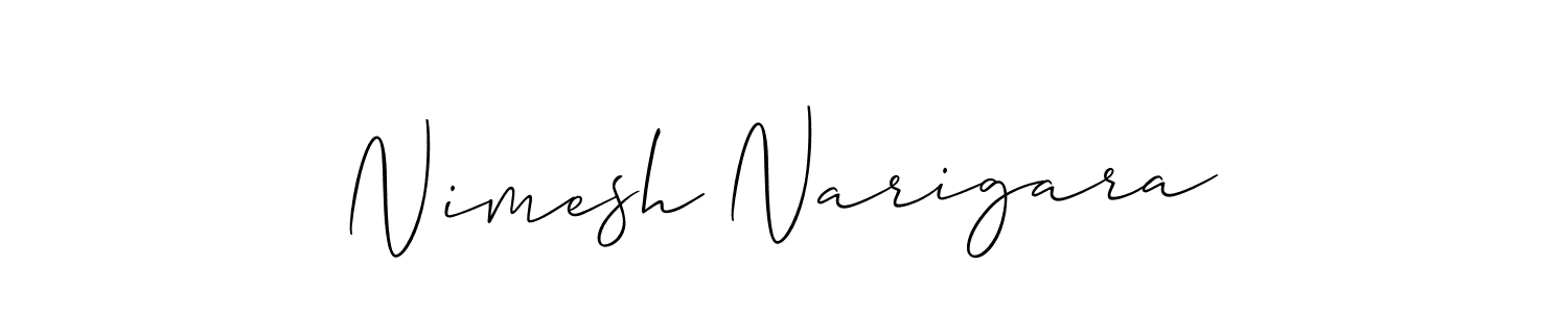 You should practise on your own different ways (Allison_Script) to write your name (Nimesh Narigara) in signature. don't let someone else do it for you. Nimesh Narigara signature style 2 images and pictures png