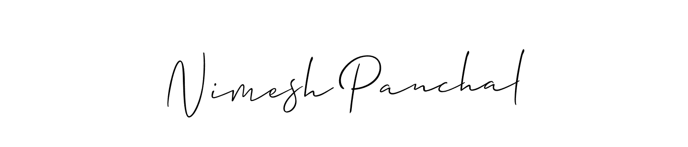 Make a short Nimesh Panchal signature style. Manage your documents anywhere anytime using Allison_Script. Create and add eSignatures, submit forms, share and send files easily. Nimesh Panchal signature style 2 images and pictures png