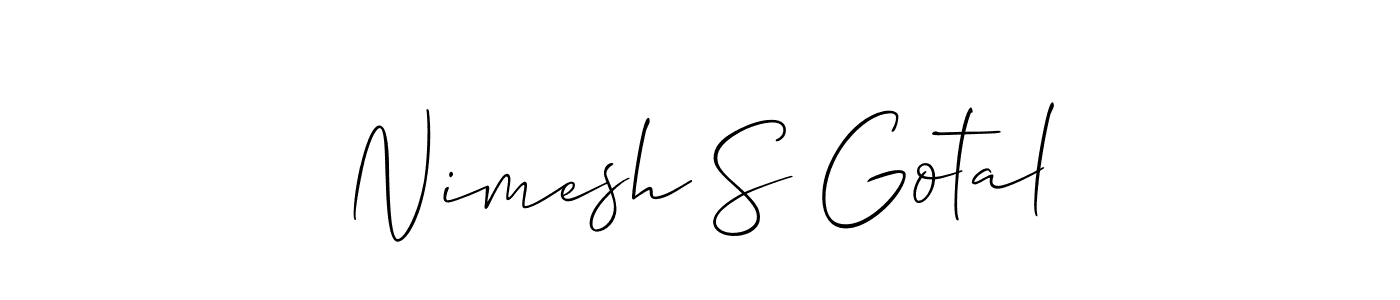 Best and Professional Signature Style for Nimesh S Gotal. Allison_Script Best Signature Style Collection. Nimesh S Gotal signature style 2 images and pictures png