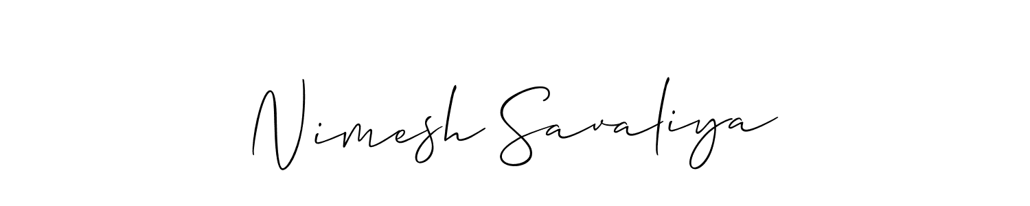 This is the best signature style for the Nimesh Savaliya name. Also you like these signature font (Allison_Script). Mix name signature. Nimesh Savaliya signature style 2 images and pictures png