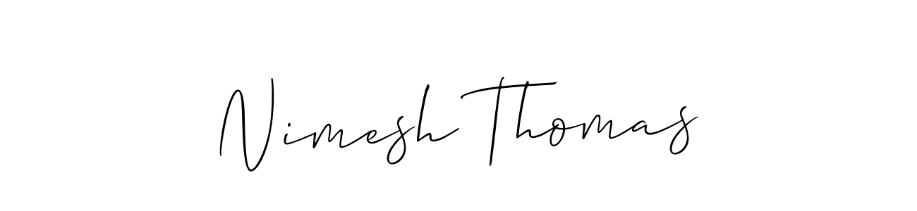 Best and Professional Signature Style for Nimesh Thomas. Allison_Script Best Signature Style Collection. Nimesh Thomas signature style 2 images and pictures png