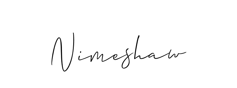 How to Draw Nimeshaw signature style? Allison_Script is a latest design signature styles for name Nimeshaw. Nimeshaw signature style 2 images and pictures png