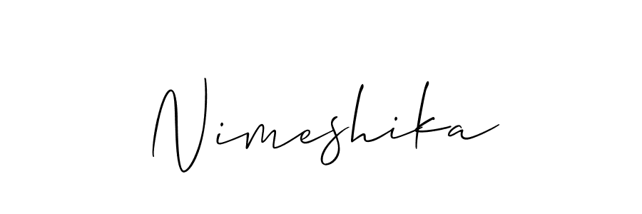 How to make Nimeshika signature? Allison_Script is a professional autograph style. Create handwritten signature for Nimeshika name. Nimeshika signature style 2 images and pictures png