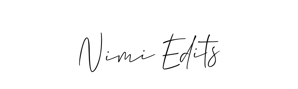 Best and Professional Signature Style for Nimi Edits. Allison_Script Best Signature Style Collection. Nimi Edits signature style 2 images and pictures png