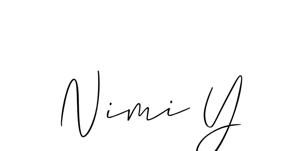 It looks lik you need a new signature style for name Nimi Y. Design unique handwritten (Allison_Script) signature with our free signature maker in just a few clicks. Nimi Y signature style 2 images and pictures png