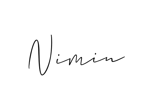 It looks lik you need a new signature style for name Nimin. Design unique handwritten (Allison_Script) signature with our free signature maker in just a few clicks. Nimin signature style 2 images and pictures png