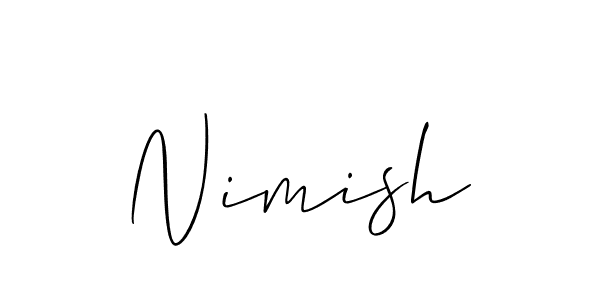 Also we have Nimish name is the best signature style. Create professional handwritten signature collection using Allison_Script autograph style. Nimish signature style 2 images and pictures png