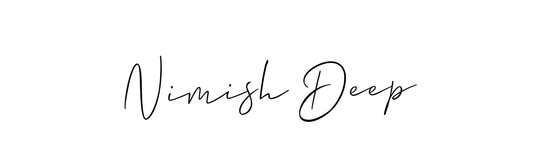 This is the best signature style for the Nimish Deep name. Also you like these signature font (Allison_Script). Mix name signature. Nimish Deep signature style 2 images and pictures png