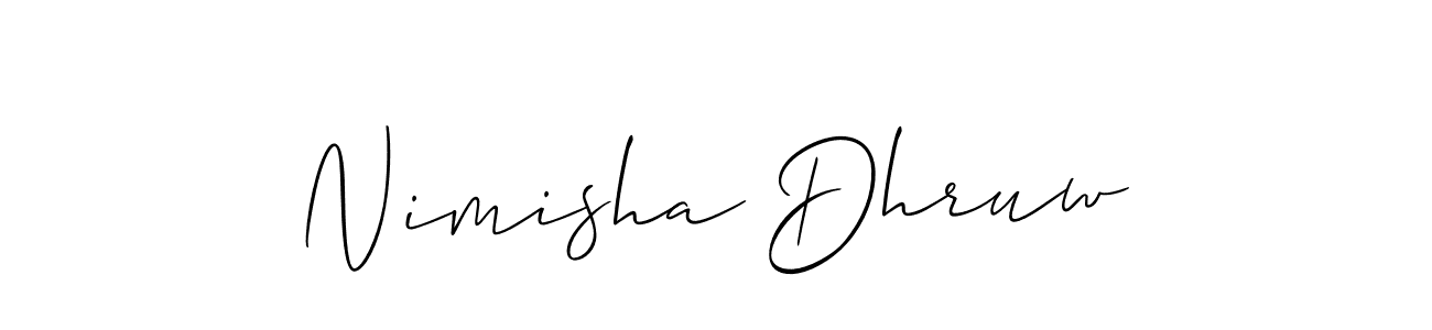 Make a beautiful signature design for name Nimisha Dhruw. Use this online signature maker to create a handwritten signature for free. Nimisha Dhruw signature style 2 images and pictures png