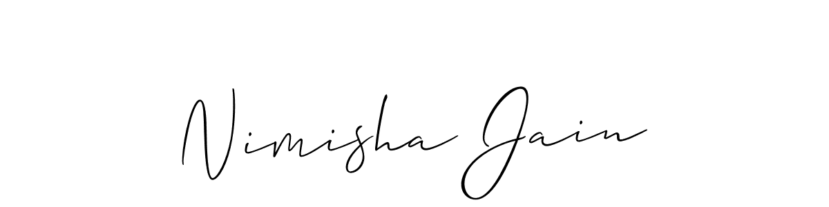 Make a short Nimisha Jain signature style. Manage your documents anywhere anytime using Allison_Script. Create and add eSignatures, submit forms, share and send files easily. Nimisha Jain signature style 2 images and pictures png