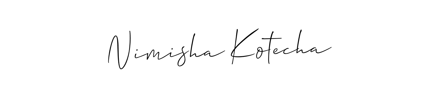 How to Draw Nimisha Kotecha signature style? Allison_Script is a latest design signature styles for name Nimisha Kotecha. Nimisha Kotecha signature style 2 images and pictures png