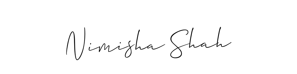 How to Draw Nimisha Shah signature style? Allison_Script is a latest design signature styles for name Nimisha Shah. Nimisha Shah signature style 2 images and pictures png