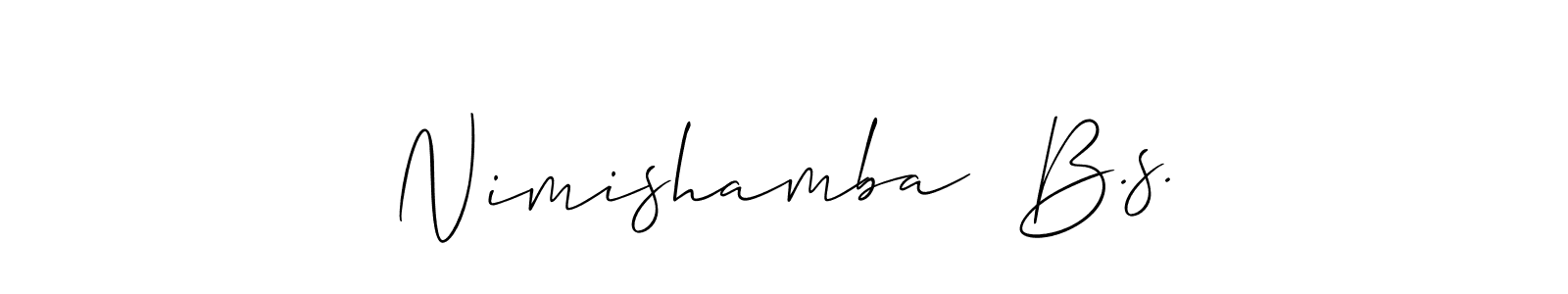 Create a beautiful signature design for name Nimishamba  B.s.. With this signature (Allison_Script) fonts, you can make a handwritten signature for free. Nimishamba  B.s. signature style 2 images and pictures png