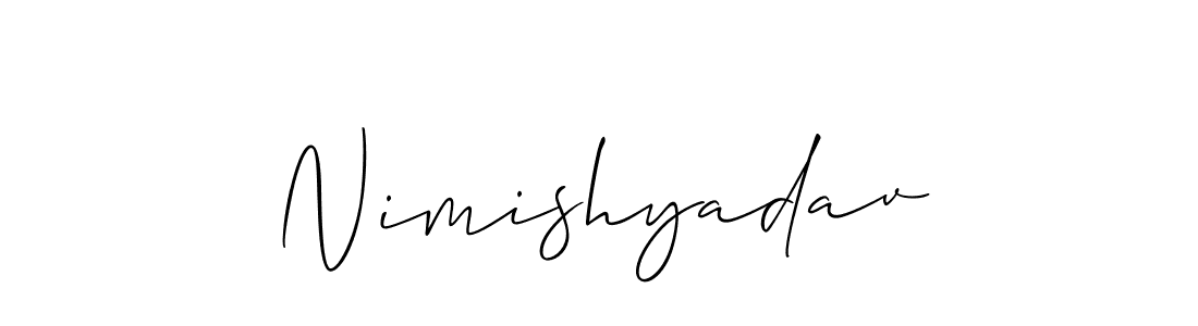 Design your own signature with our free online signature maker. With this signature software, you can create a handwritten (Allison_Script) signature for name Nimishyadav. Nimishyadav signature style 2 images and pictures png