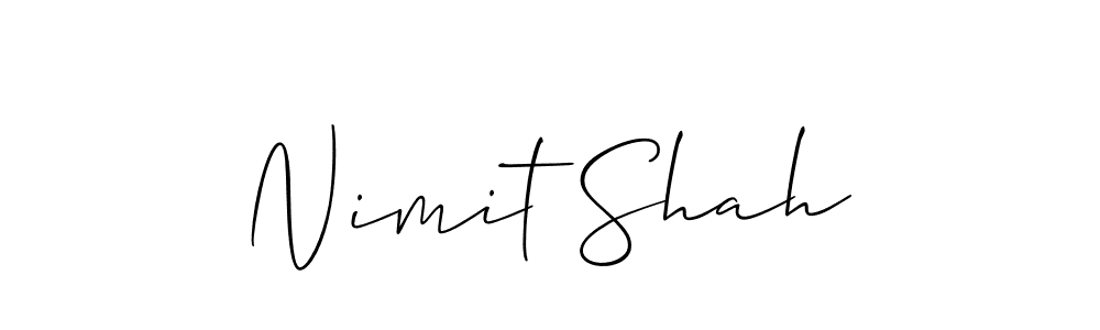 How to make Nimit Shah signature? Allison_Script is a professional autograph style. Create handwritten signature for Nimit Shah name. Nimit Shah signature style 2 images and pictures png