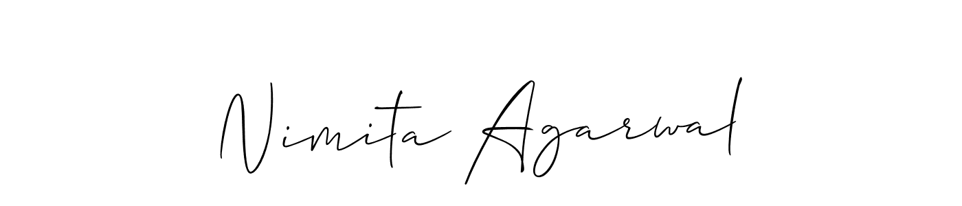 How to make Nimita Agarwal signature? Allison_Script is a professional autograph style. Create handwritten signature for Nimita Agarwal name. Nimita Agarwal signature style 2 images and pictures png