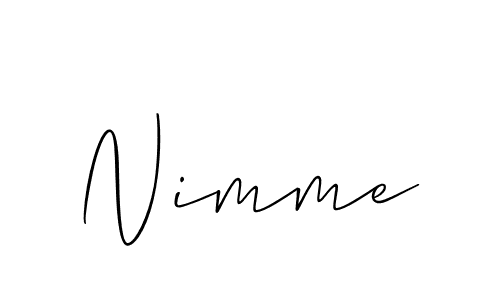 How to make Nimme signature? Allison_Script is a professional autograph style. Create handwritten signature for Nimme name. Nimme signature style 2 images and pictures png