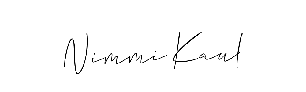 Design your own signature with our free online signature maker. With this signature software, you can create a handwritten (Allison_Script) signature for name Nimmi Kaul. Nimmi Kaul signature style 2 images and pictures png