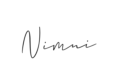 Also we have Nimni name is the best signature style. Create professional handwritten signature collection using Allison_Script autograph style. Nimni signature style 2 images and pictures png