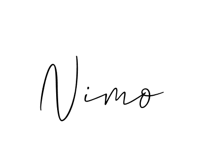 How to make Nimo name signature. Use Allison_Script style for creating short signs online. This is the latest handwritten sign. Nimo signature style 2 images and pictures png