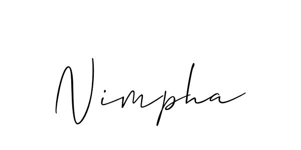 Make a beautiful signature design for name Nimpha. With this signature (Allison_Script) style, you can create a handwritten signature for free. Nimpha signature style 2 images and pictures png