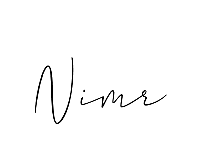 Similarly Allison_Script is the best handwritten signature design. Signature creator online .You can use it as an online autograph creator for name Nimr. Nimr signature style 2 images and pictures png