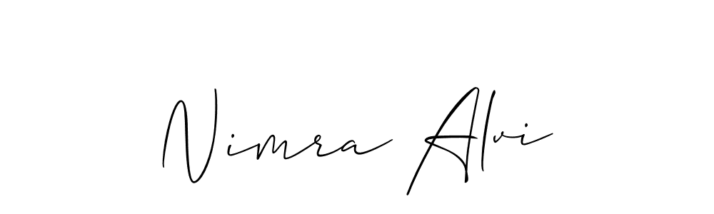 You should practise on your own different ways (Allison_Script) to write your name (Nimra Alvi) in signature. don't let someone else do it for you. Nimra Alvi signature style 2 images and pictures png