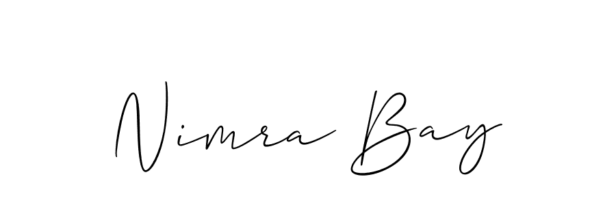 Also we have Nimra Bay name is the best signature style. Create professional handwritten signature collection using Allison_Script autograph style. Nimra Bay signature style 2 images and pictures png