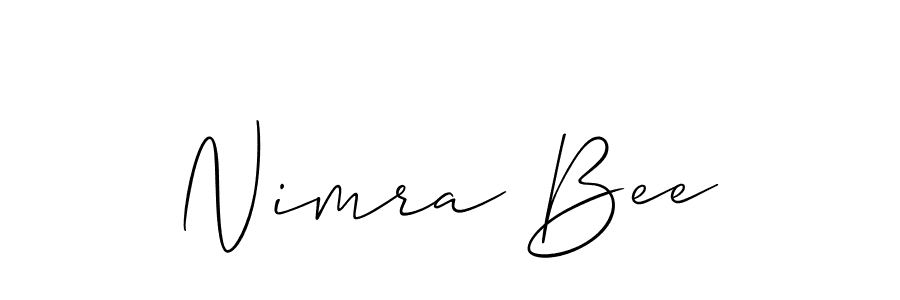 Design your own signature with our free online signature maker. With this signature software, you can create a handwritten (Allison_Script) signature for name Nimra Bee. Nimra Bee signature style 2 images and pictures png