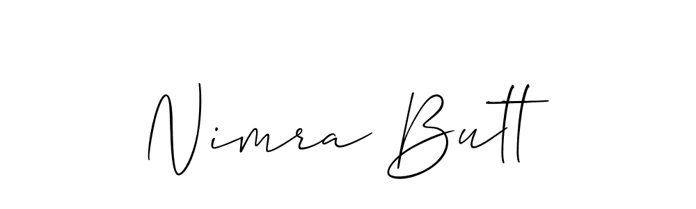 You should practise on your own different ways (Allison_Script) to write your name (Nimra Butt) in signature. don't let someone else do it for you. Nimra Butt signature style 2 images and pictures png