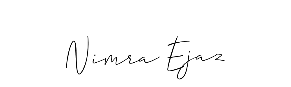 if you are searching for the best signature style for your name Nimra Ejaz. so please give up your signature search. here we have designed multiple signature styles  using Allison_Script. Nimra Ejaz signature style 2 images and pictures png