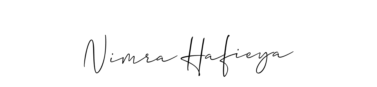 You should practise on your own different ways (Allison_Script) to write your name (Nimra Hafieya) in signature. don't let someone else do it for you. Nimra Hafieya signature style 2 images and pictures png