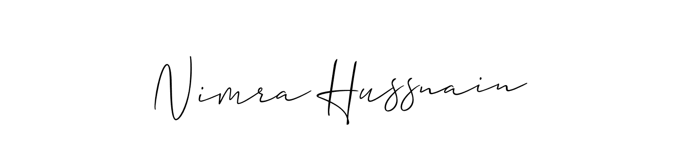 Once you've used our free online signature maker to create your best signature Allison_Script style, it's time to enjoy all of the benefits that Nimra Hussnain name signing documents. Nimra Hussnain signature style 2 images and pictures png