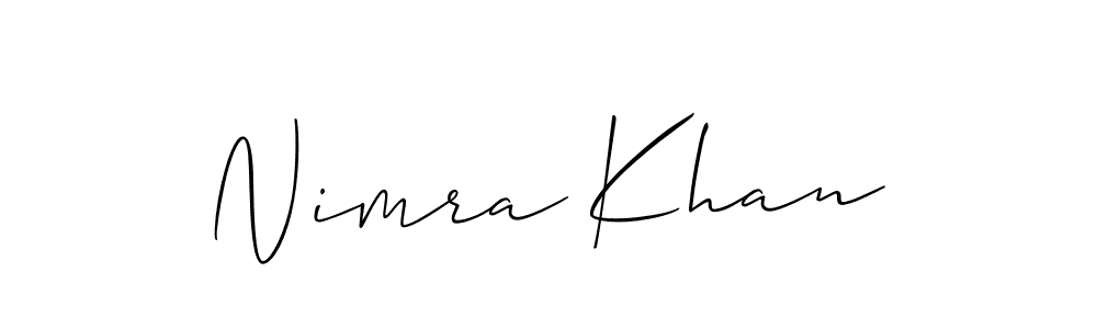 Nimra Khan stylish signature style. Best Handwritten Sign (Allison_Script) for my name. Handwritten Signature Collection Ideas for my name Nimra Khan. Nimra Khan signature style 2 images and pictures png