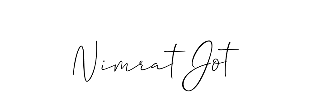 You can use this online signature creator to create a handwritten signature for the name Nimrat Jot. This is the best online autograph maker. Nimrat Jot signature style 2 images and pictures png