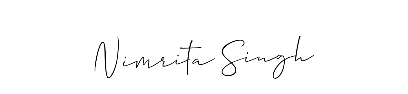 Also we have Nimrita Singh name is the best signature style. Create professional handwritten signature collection using Allison_Script autograph style. Nimrita Singh signature style 2 images and pictures png