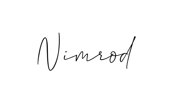 How to make Nimrod signature? Allison_Script is a professional autograph style. Create handwritten signature for Nimrod name. Nimrod signature style 2 images and pictures png