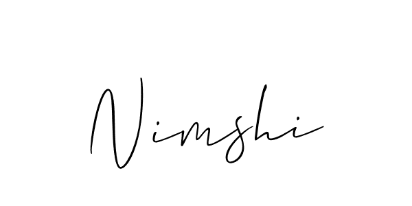 Best and Professional Signature Style for Nimshi. Allison_Script Best Signature Style Collection. Nimshi signature style 2 images and pictures png